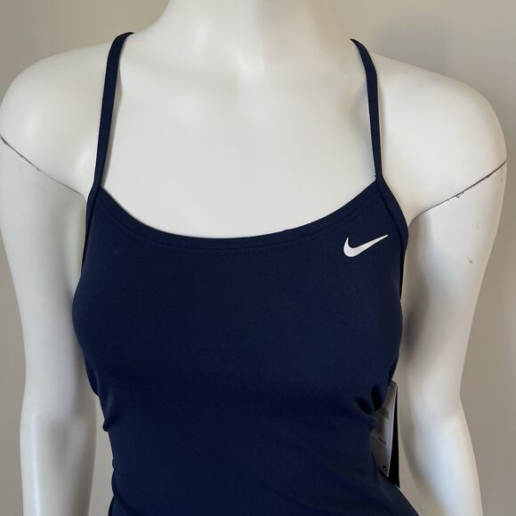 NWT Nike Swim Women's Performance Swimwear Navy Blue Size 10 NESSA000-440 - Picture 5 of 12